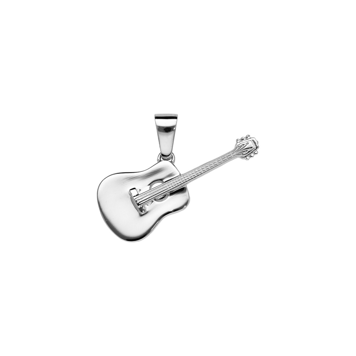 Pendentif Guitare sèche massive - Argent