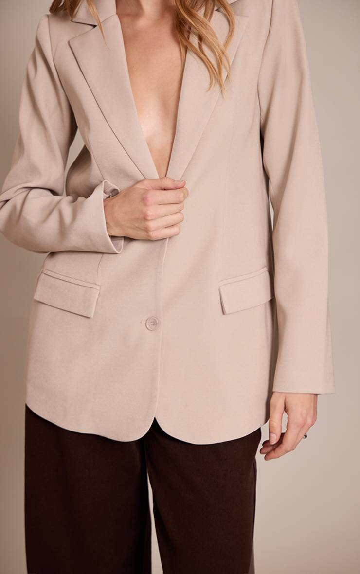 Gris Pierre Blazer Long Oversize