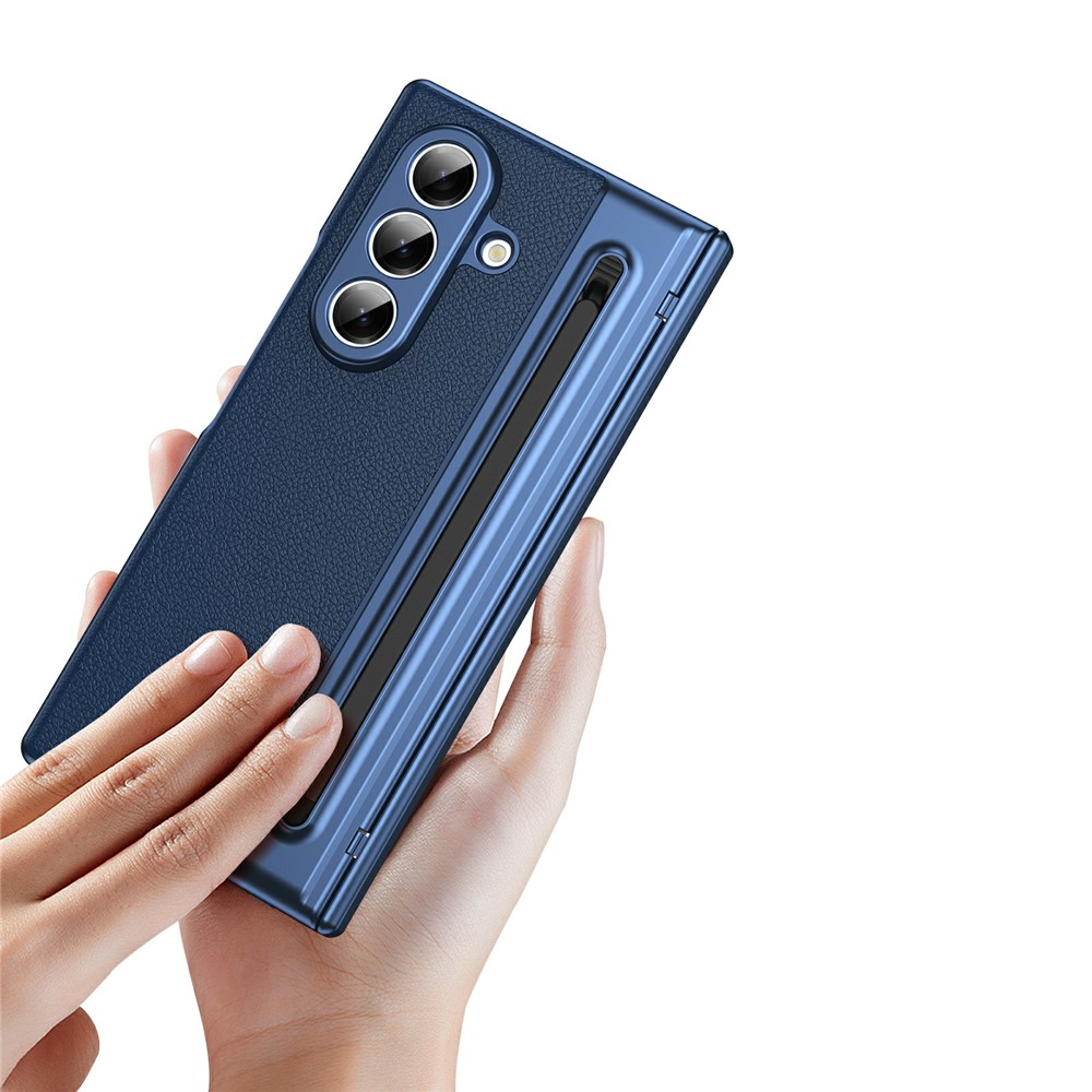 Samsung Galaxy Z Fold7 Hardcase Schutzhülle mit Touch Pen   Display Schutzglas - Blau