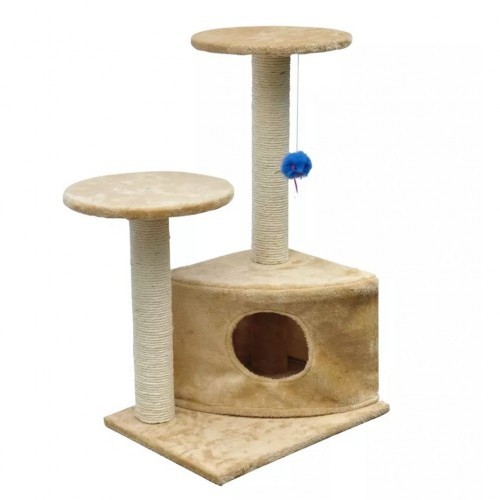 Poste arranhador bege para gatos