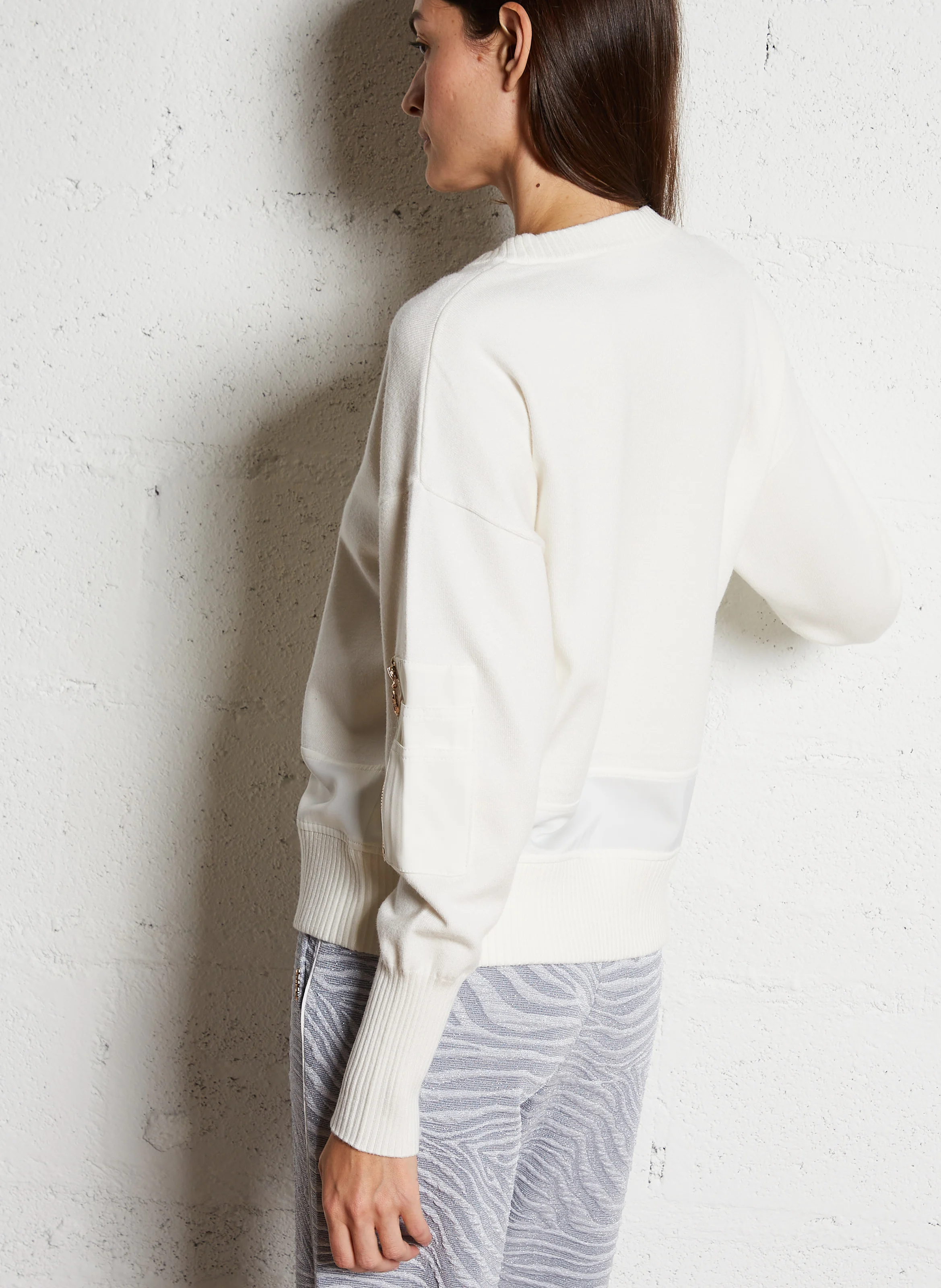 Pull col rond| Blanc