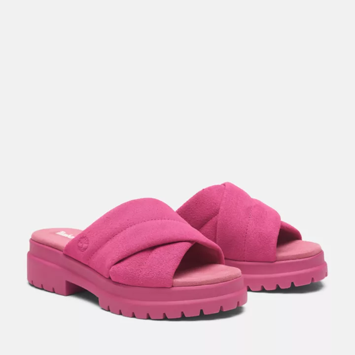 Sandale London Vibe à enfiler pour femme en rose foncé