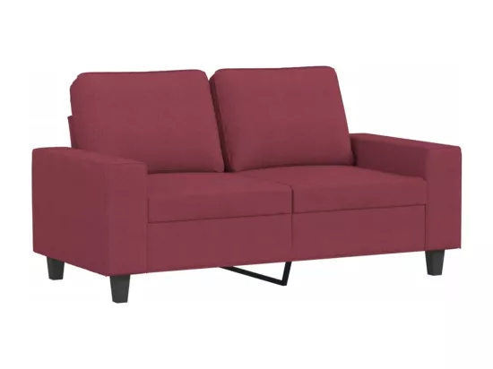 Ensemble de canapés 3 pièces rouge bordeaux tissu