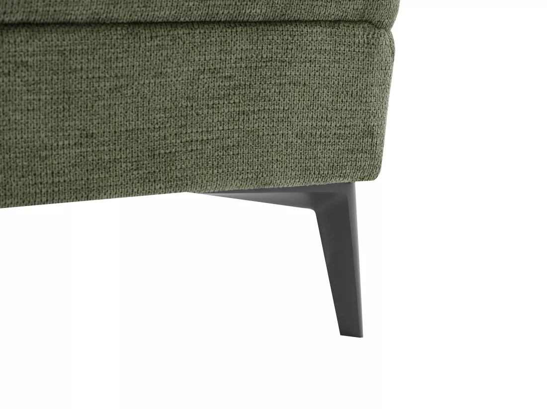 Canapé 3 places en tissu texturé vert avec dossier avance-recule UDALIO