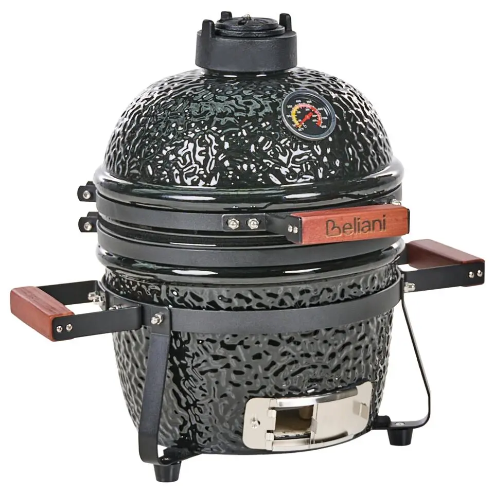 KAMADO - Mini houtskoolgrill - Zwart - Keramiek