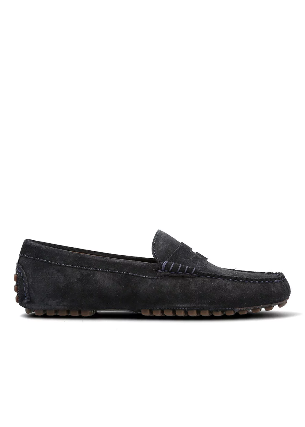 MOCASSIN DRIVER VELOURS MARINE