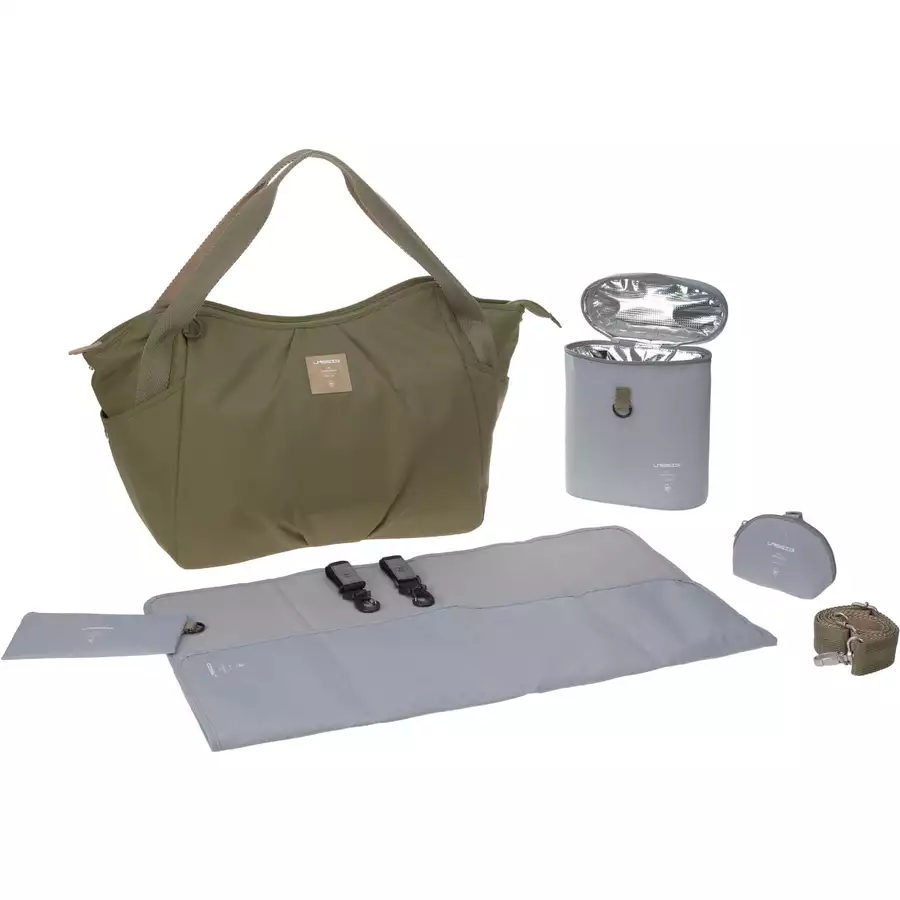 LÄSSIG Zwillingswickeltasche Green Label Twin Bag olive