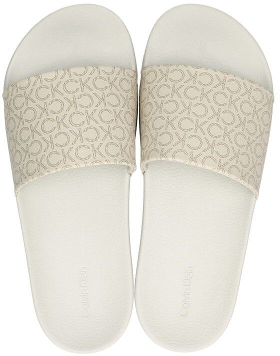Calvin Klein Pool Slide - Mono gebroken wit