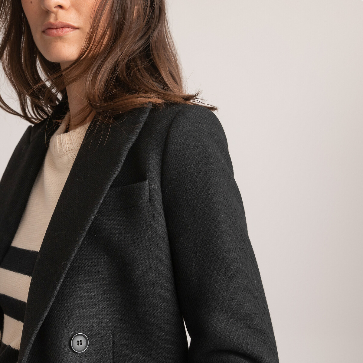 COLEÇÕES LA REDOUTE<br>Sobretudo comprido, fabricado na Europa