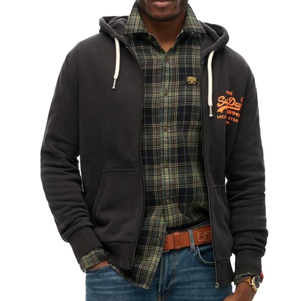 Superdry Sweat zippé Noir Homme Superdry M2013392A