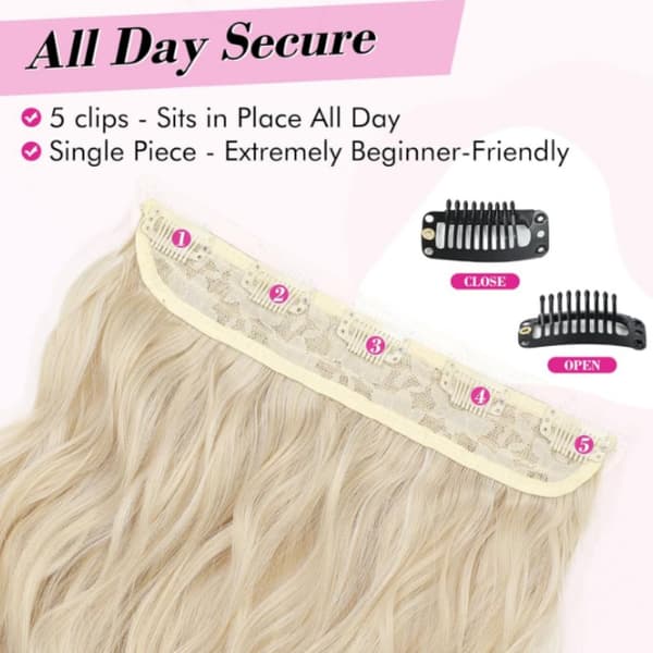 INF Seamless Wave hair extension parykk