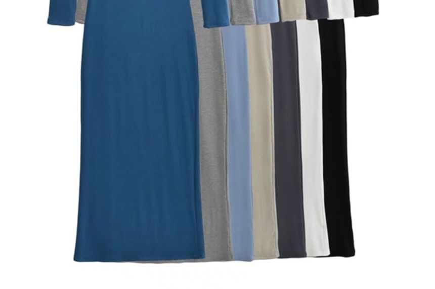 Bazer - Maxi-jurk met lange mouwen en ronde hals