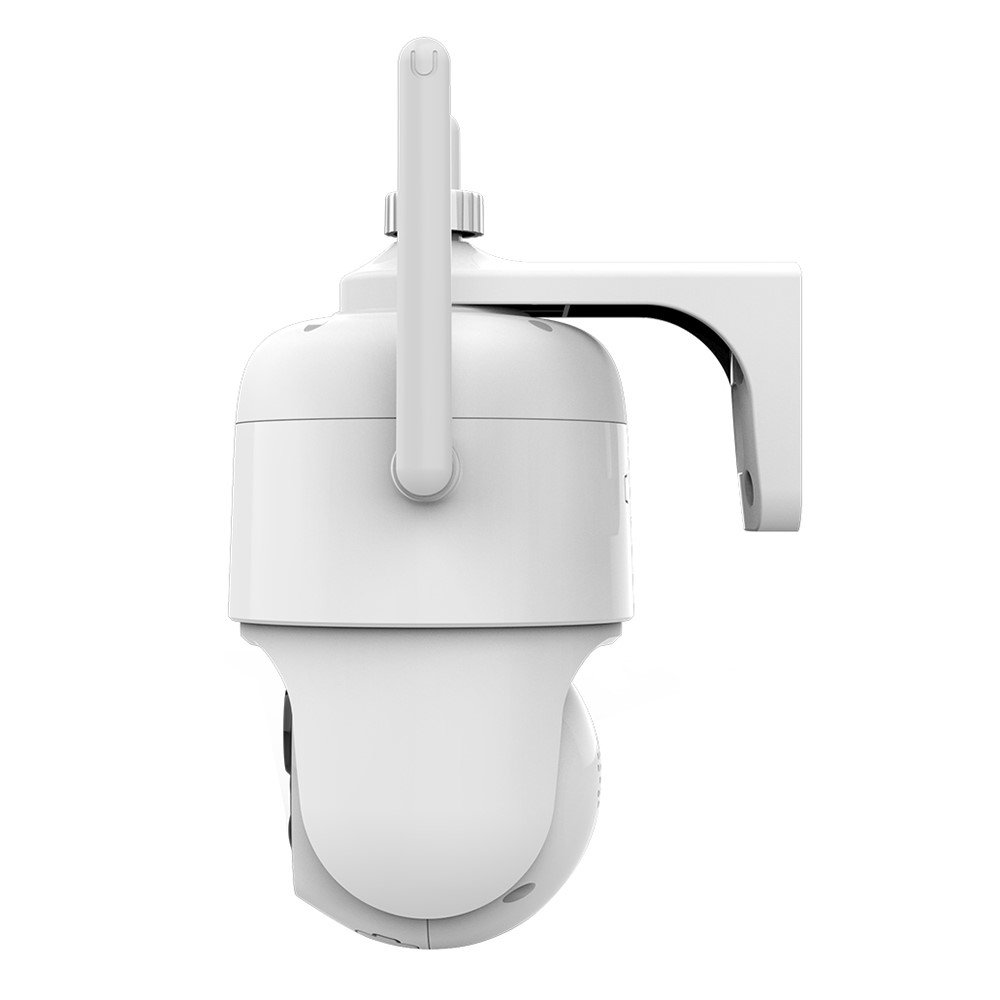WiFi Solar IP Kamera 3MP 1296p mit 2-Wege-Audio / Infrarot LED's Nachtsichtfunktion / Micro SD / Wandhalterung iOS/Android (IP66) - Weiss