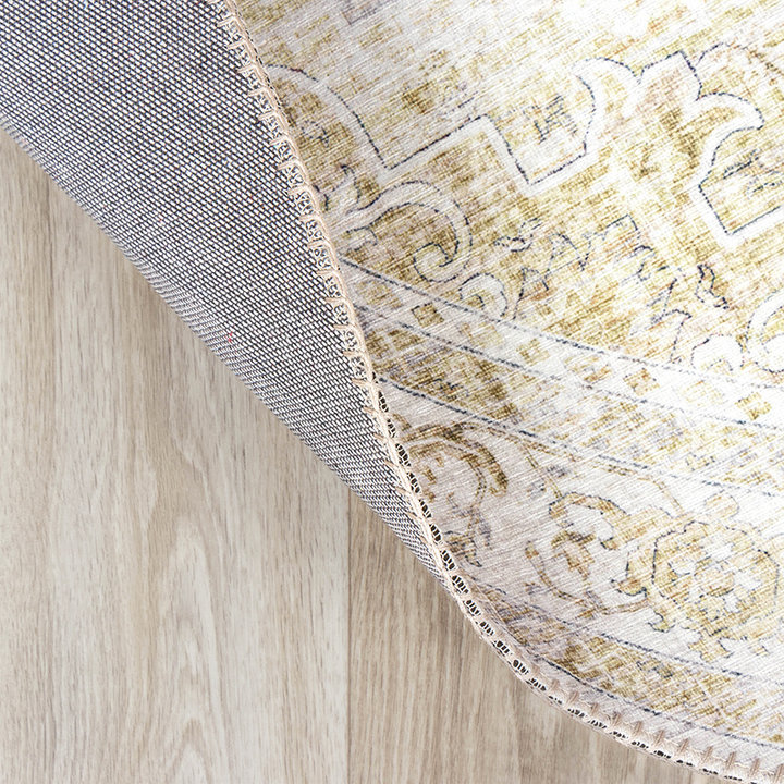 Rond Vintage vloerkleed - Lago Groen | Hoge kwaliteit