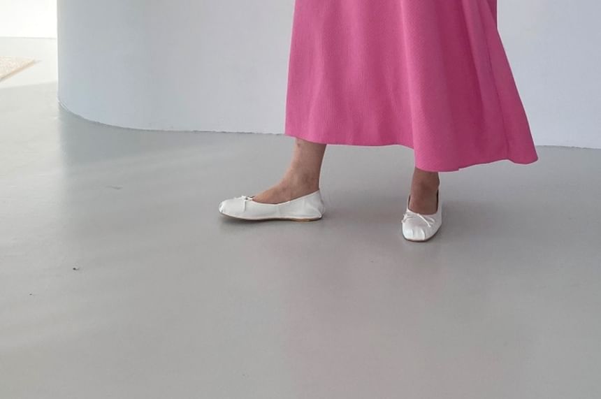 Chubby Girl - Lange mouwen kanten matrozenkraag losse midi-jurk