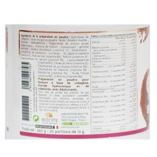 Biocyte Collagen Max Cacao Anti-Idade Colágeno e Ácido Hialurônico 260g