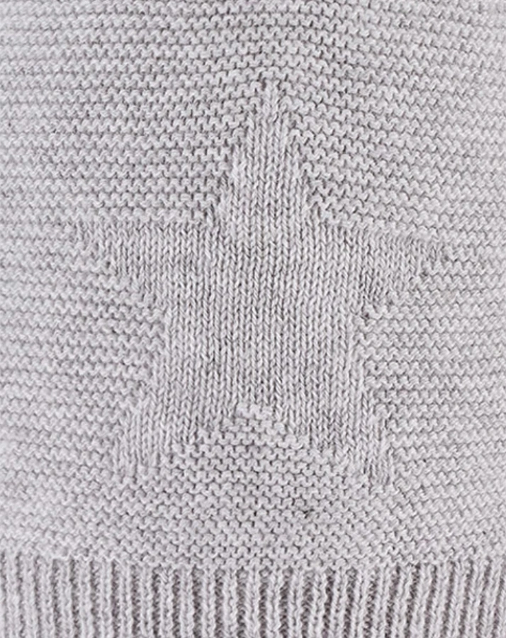 Strick-Mütze STERN in grau melange