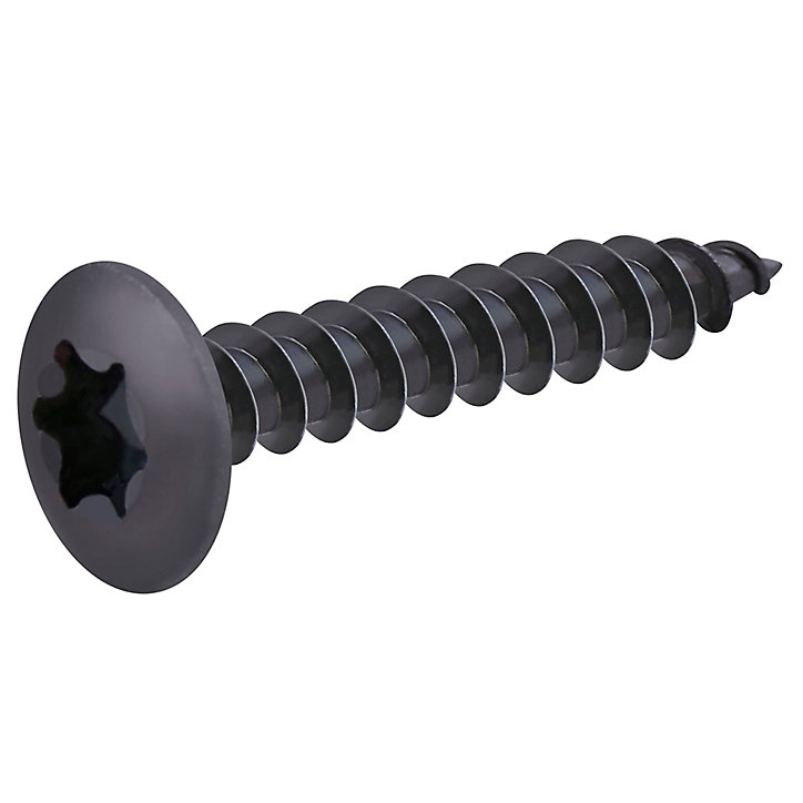Vis de charnière zinguée noire 6x40 mm - 20 pièces