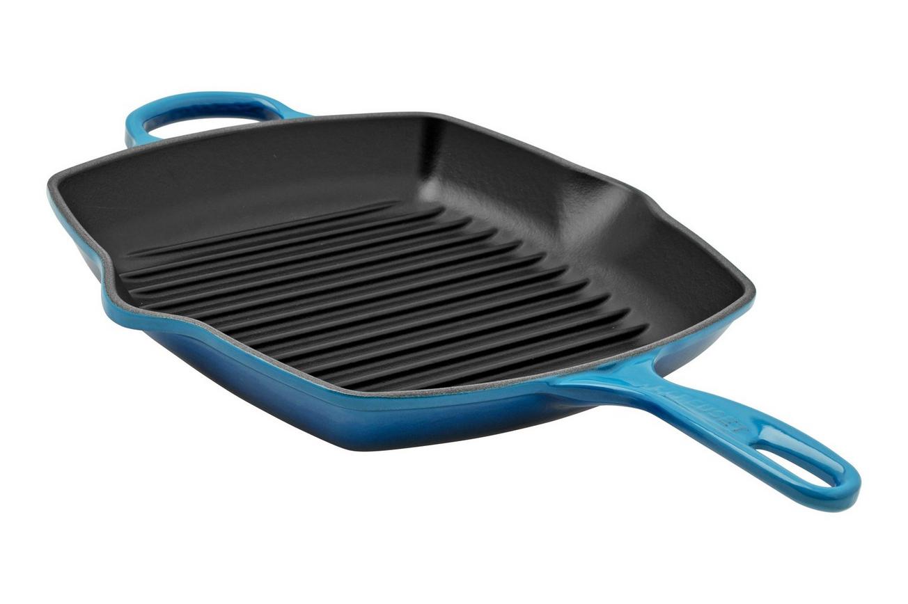 Le Creuset Signature grillpan/skillet vierkant, 26 cm, azuur