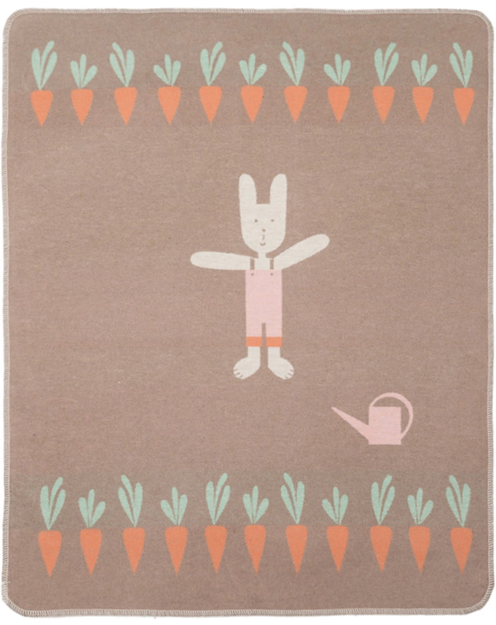 Babydecke JUWEL - HASE (70x90) in braun