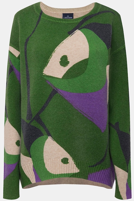 Strickpullover, Langarm, Rundhals,