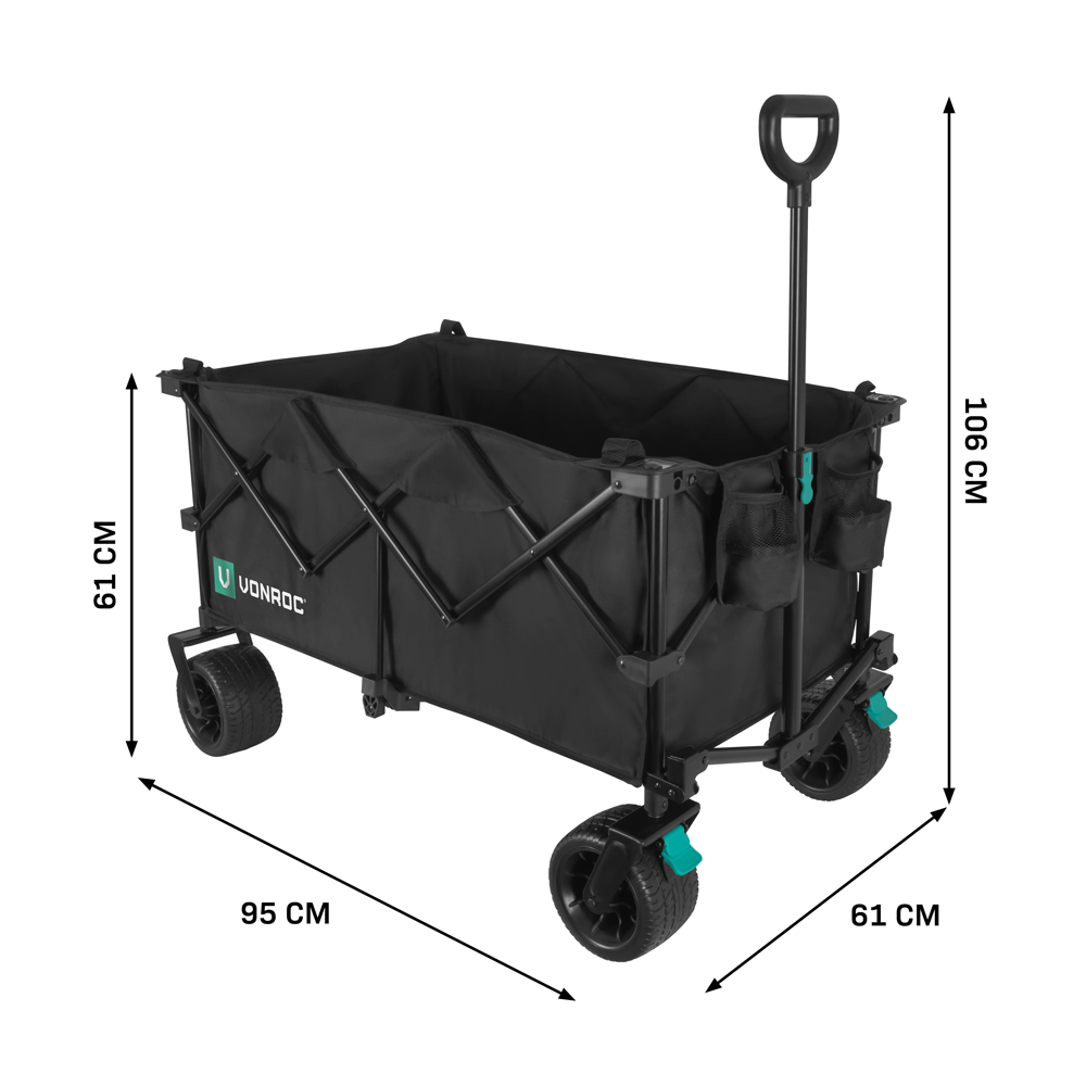 Vonroc opvouwbare XL bolderkar - 80 kg