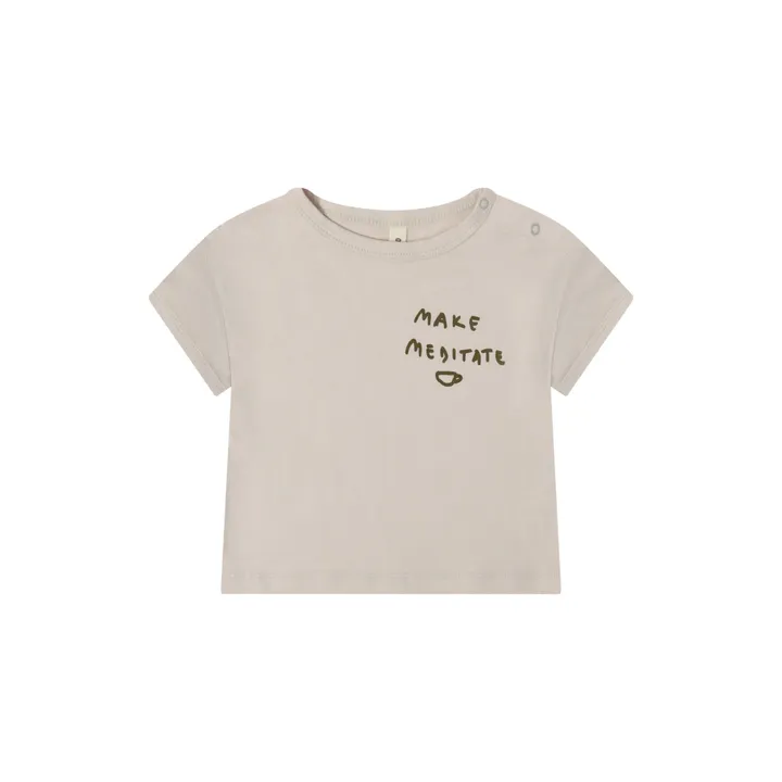 Organic Zoo T-Shirt Make Meditate | Blanc cassé