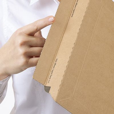 Pochette d'expédition adhésive - 15 cm x 25 cm - kraft - Logistipack