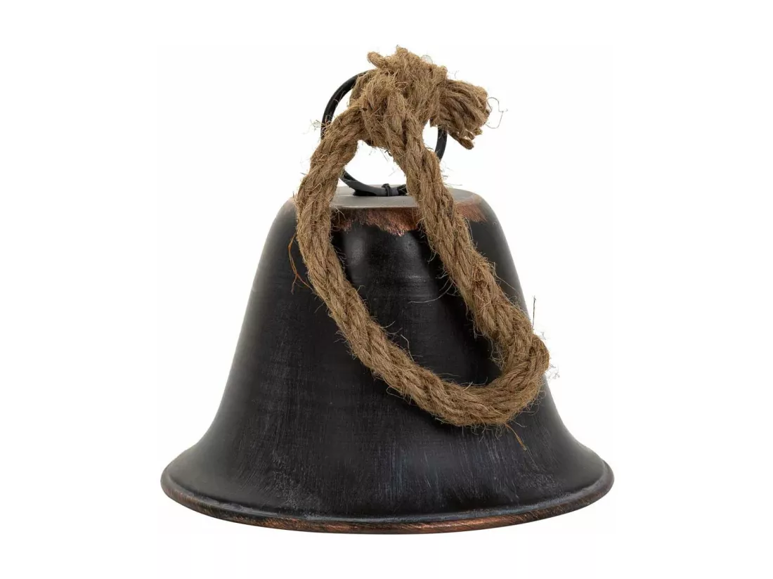 Cloche de décoration en métal marron 15x15x15h