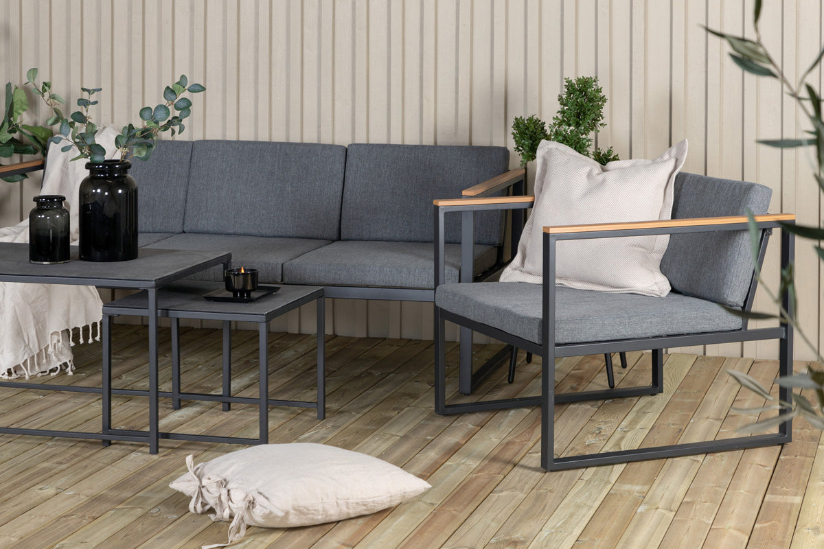 FjÃ´rd - Tuinset Grijs Metaal - 80x188x67cm - Dakar