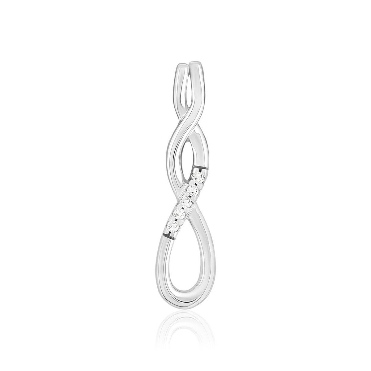 Pendentif or 375 blanc diamants