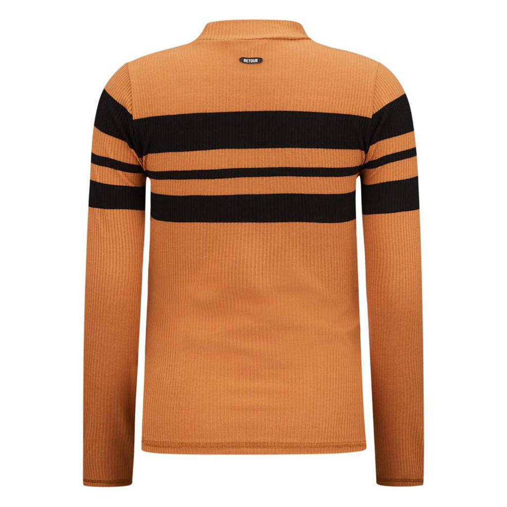 Retour Jeans longsleeve Abadou karamel bruin/zwart