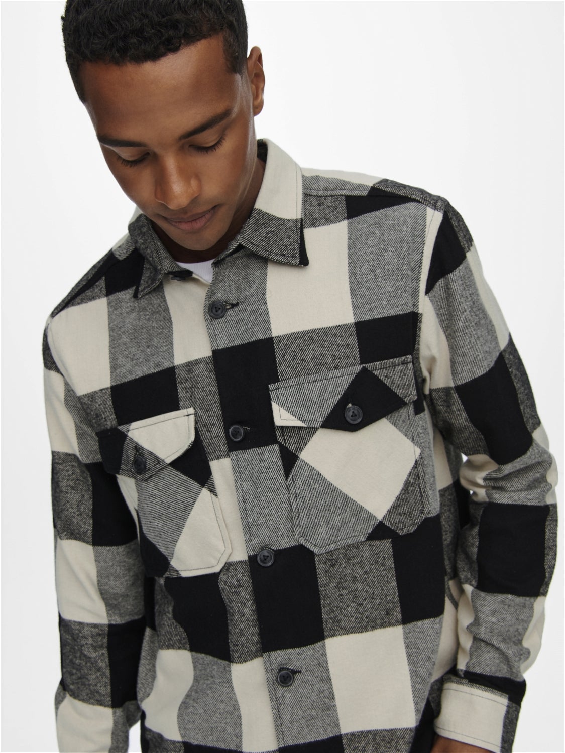 ONSMILO Flanellhemd Black