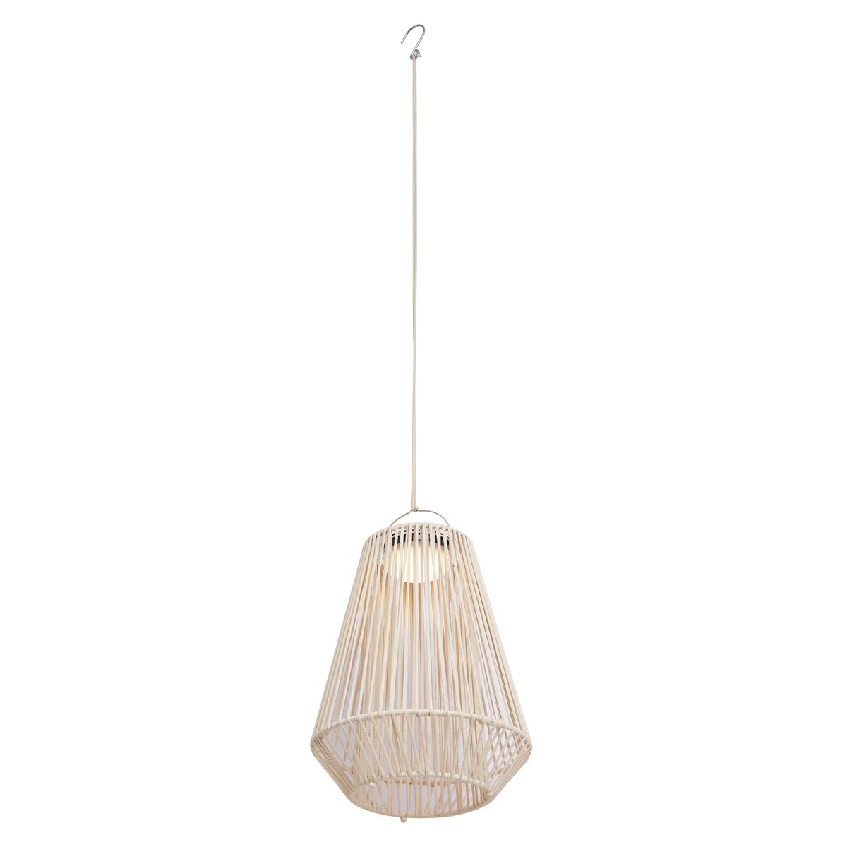 Bohemian tafellamp beige incl. LED 3-staps dimbaar IP54 solar oplaadbaar - Duca