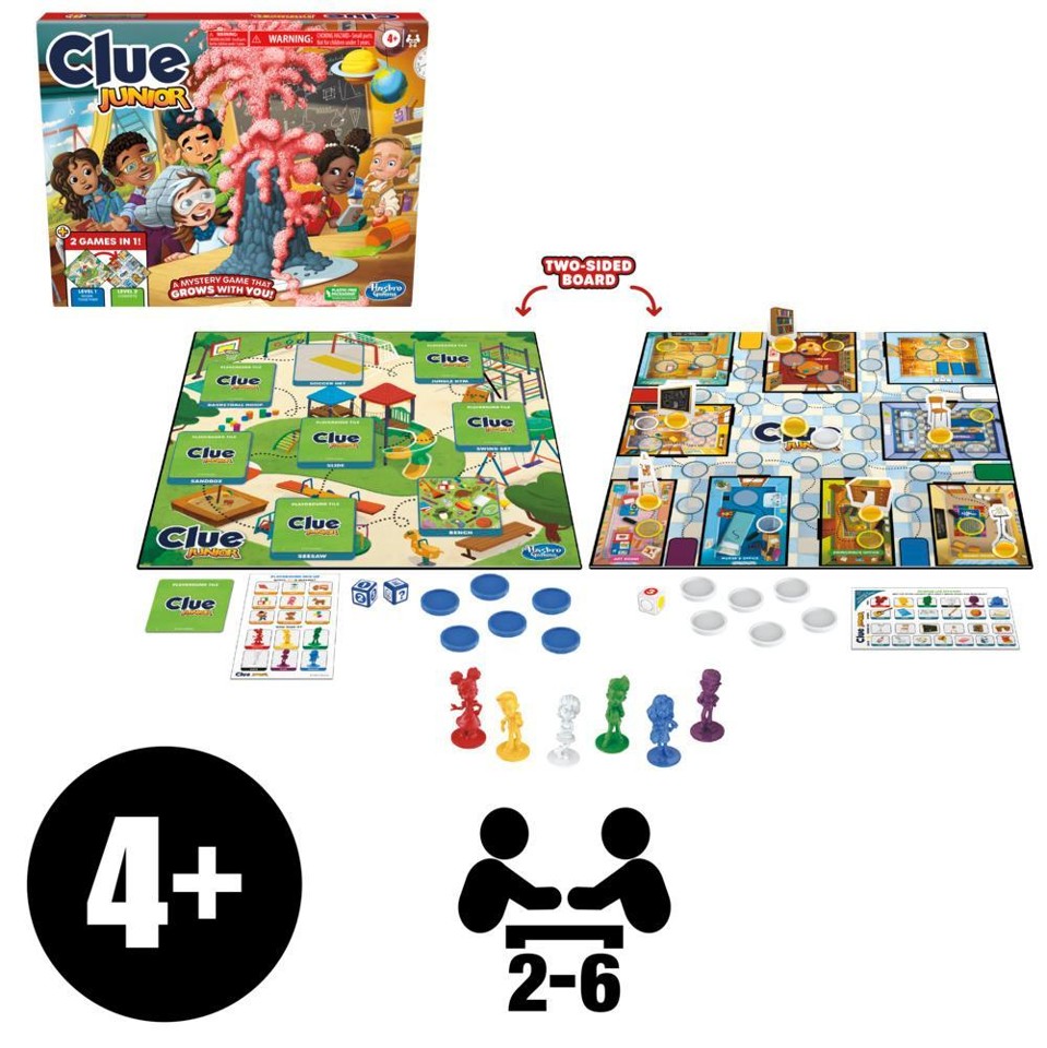 Hasbro Gaming - Clue Junior (2 spil i 1)