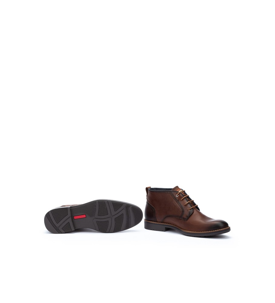 Botas de cano curto Pikolinos Leon em couro marrom claro