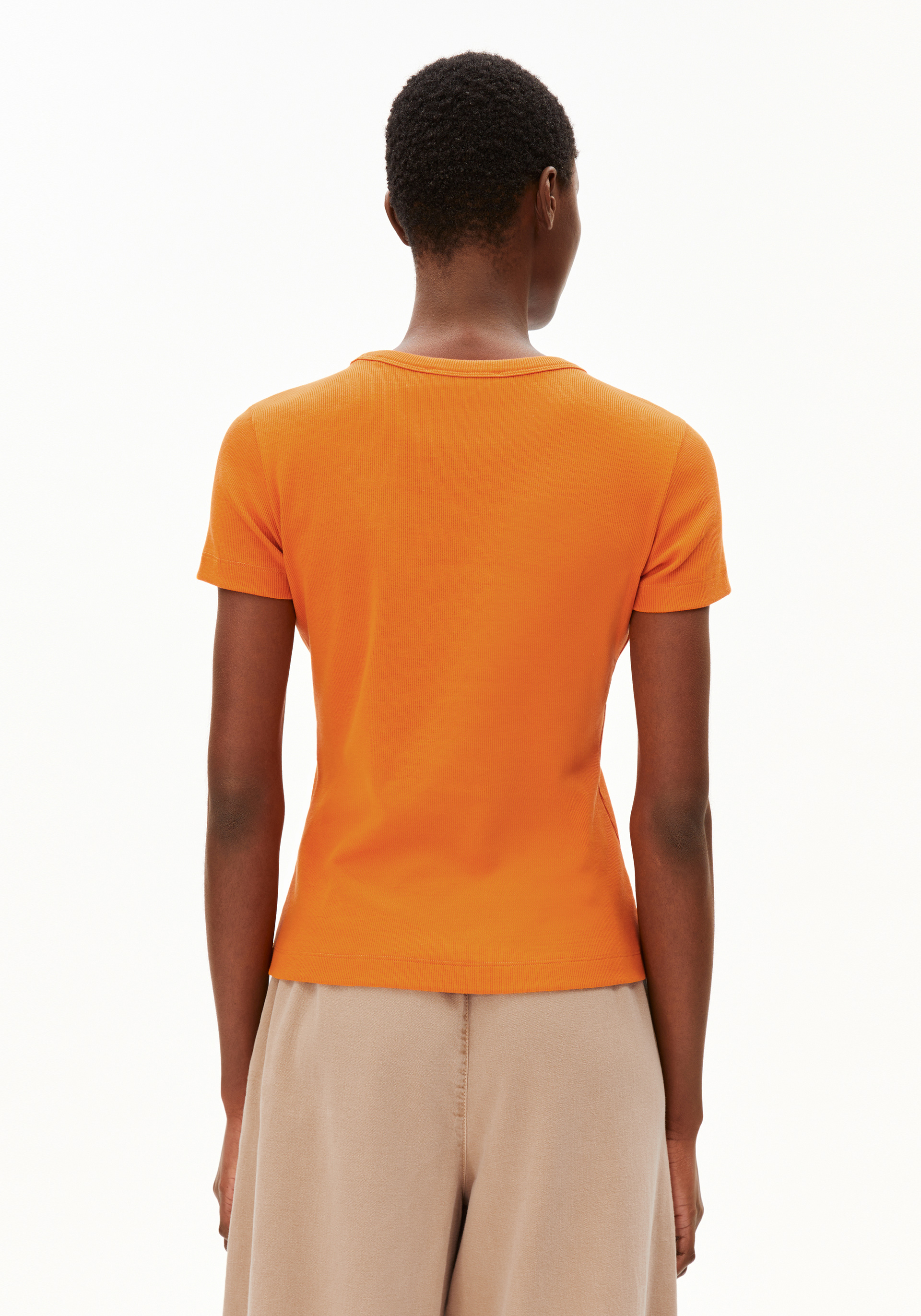 Armedangels Ripp-T-Shirt Kardaa Amberglow