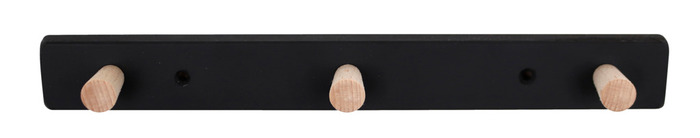 Knagerække sort/bøg 28 cm