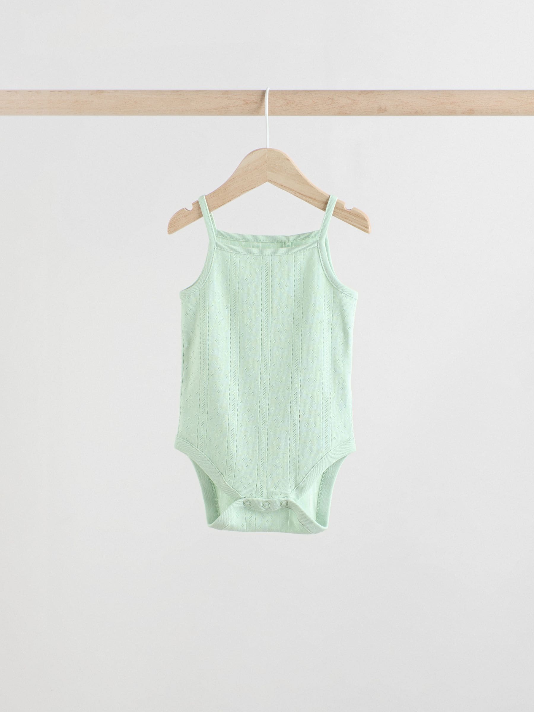 Pastel - 5 Pack Vest Pointelle Baby Bodysuits
