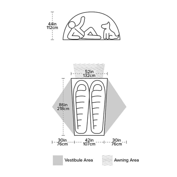 Tente bivouac BIG AGNES SALT CREEK SL2 GRAY/LT