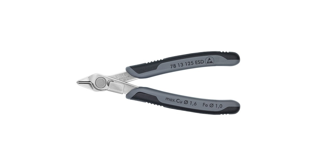 KNIPEXElectronic Super Knips ESD 78 13 125 ESD  elektronica-tang  (Grijs)