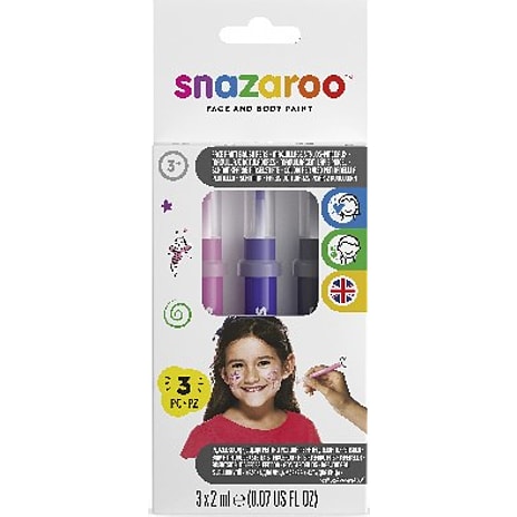 Snazaroo ansigtsmaling penselmaling 3 stk.