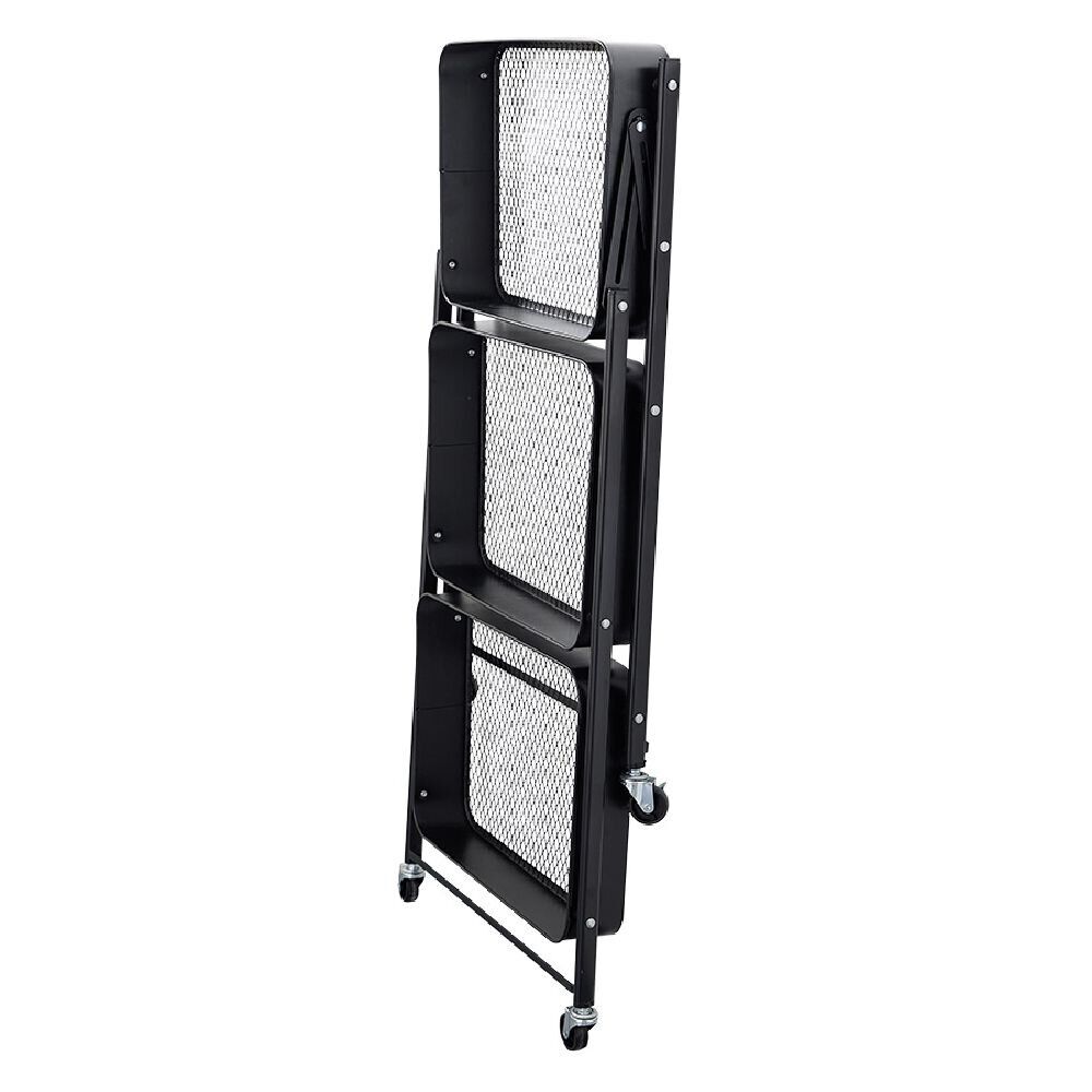 Desserte multi-usage pliable métal noir