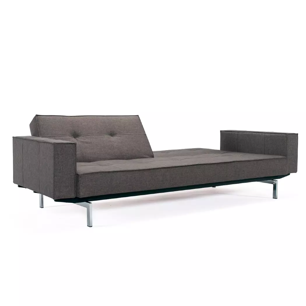 Schlafsofa mit Armlehnen Splitback Chrom