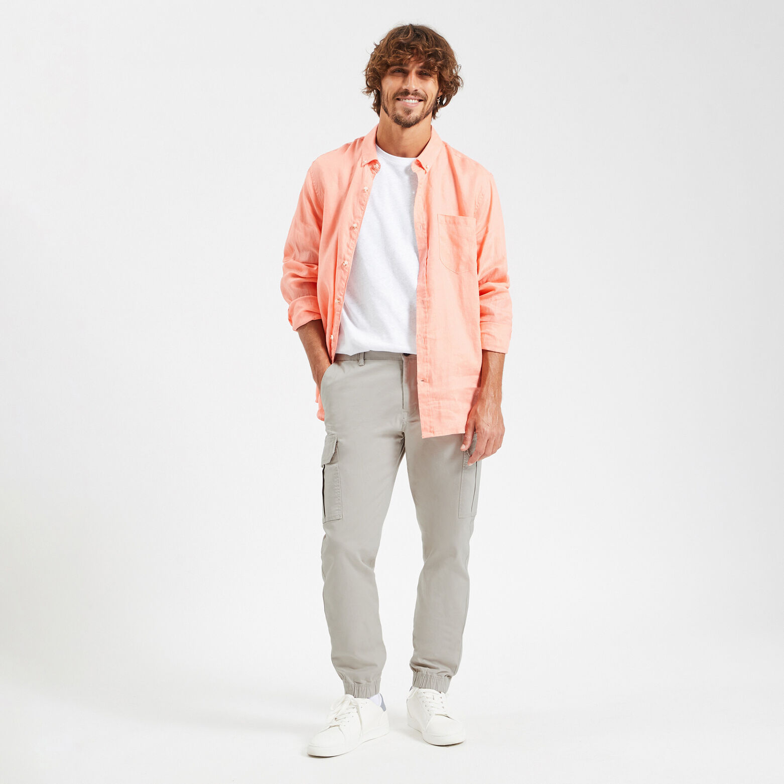 Pantalon cargo Blanc