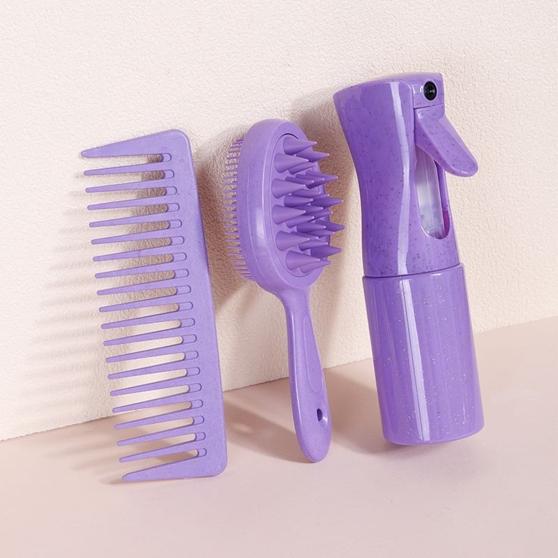 Fondes - Haarkam / Haarborstel / Sprayfles / Hoofdhuidmassager / Set