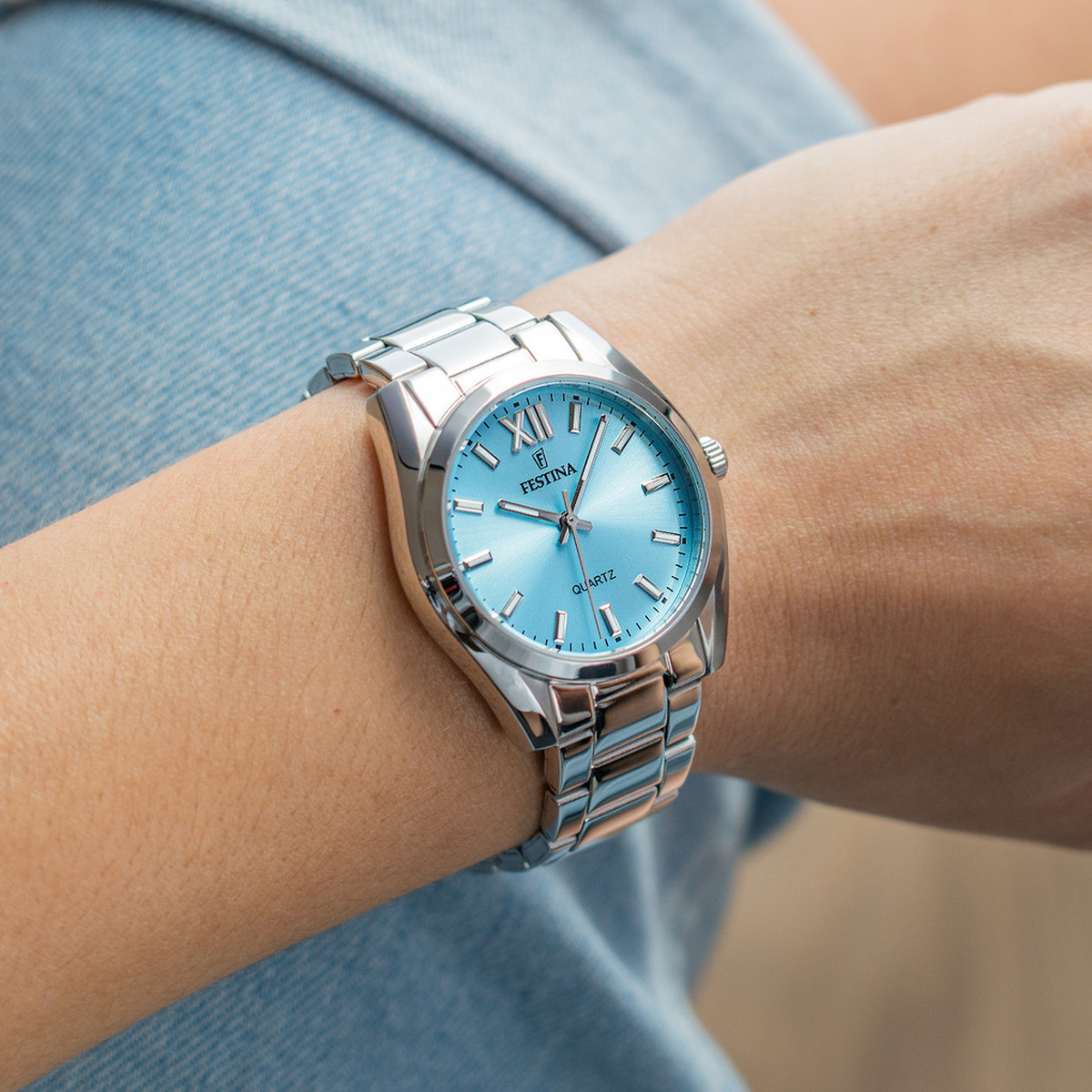 Montre Festina femme acier bracelet acier