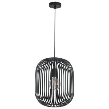 KARWEI hanglamp Charly zwart ø30x38cm
