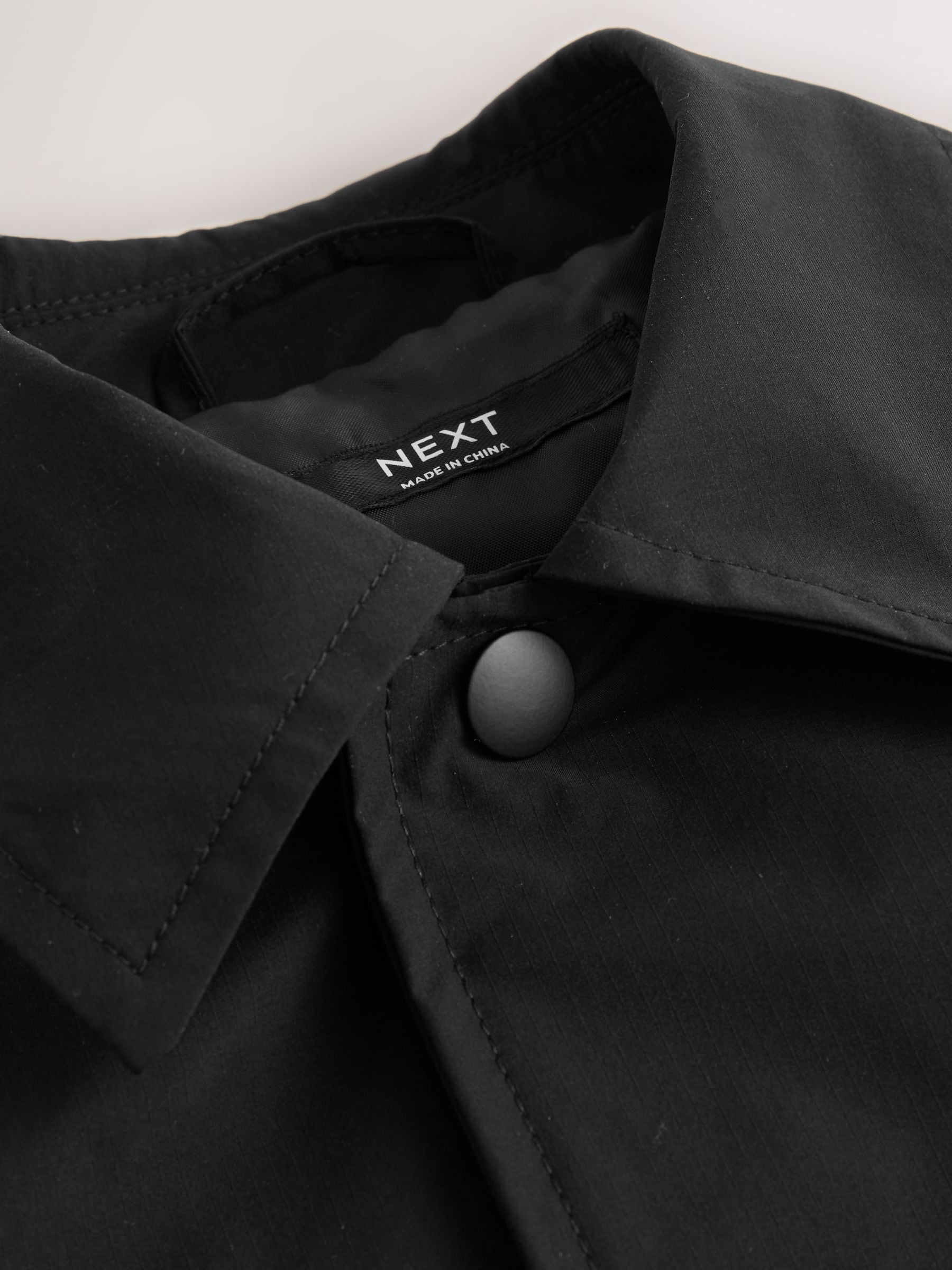 Zwart - Overshirt met drukknoopsluiting (3-16jr)