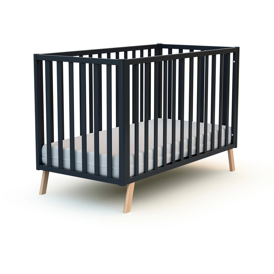 AT4 Babybett CONFORT 60 x 120 cm graphitgrau